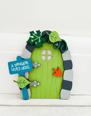 A Dinosaur Lives Here, Fairy Door Wall Decoration