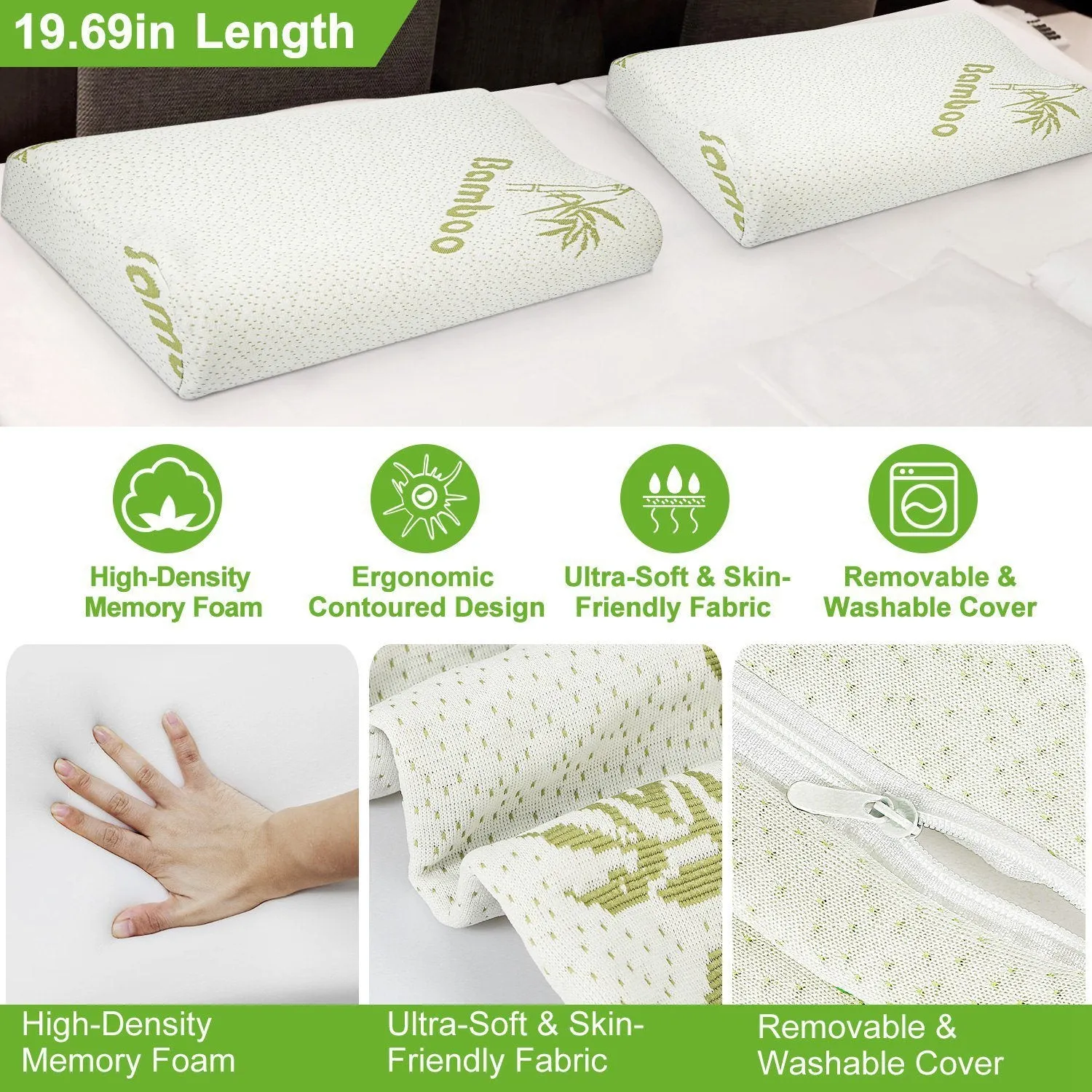 Bamboo Memory Foam Sleep Pillow