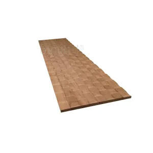 Solid Wood Tambour Panel Unfinished - 12" Wide x [36", 48", 96", 120"] Long x 1/2" Deep - Concave Design