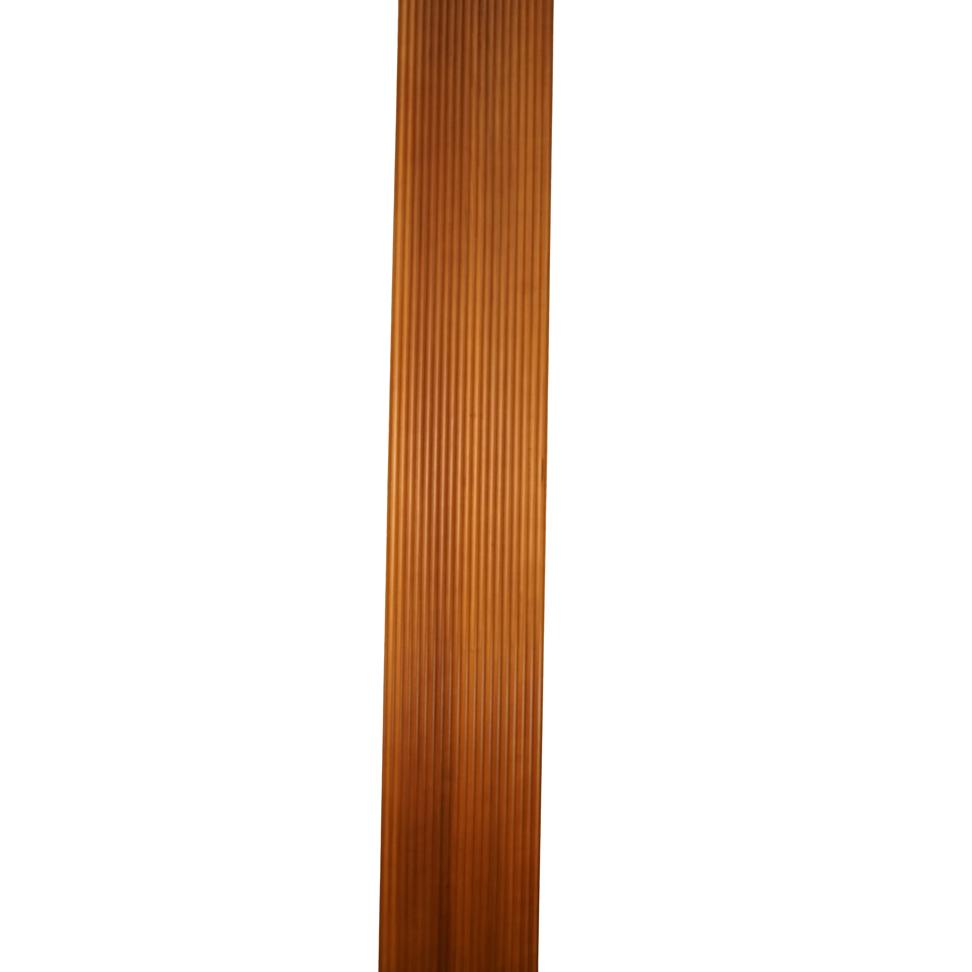 bingltd - 96" Long x 8" Wide Single Bead Fluted Wall Panel Carbonized Poplar Finished - 1 PC (WP-002-CP-UNF)