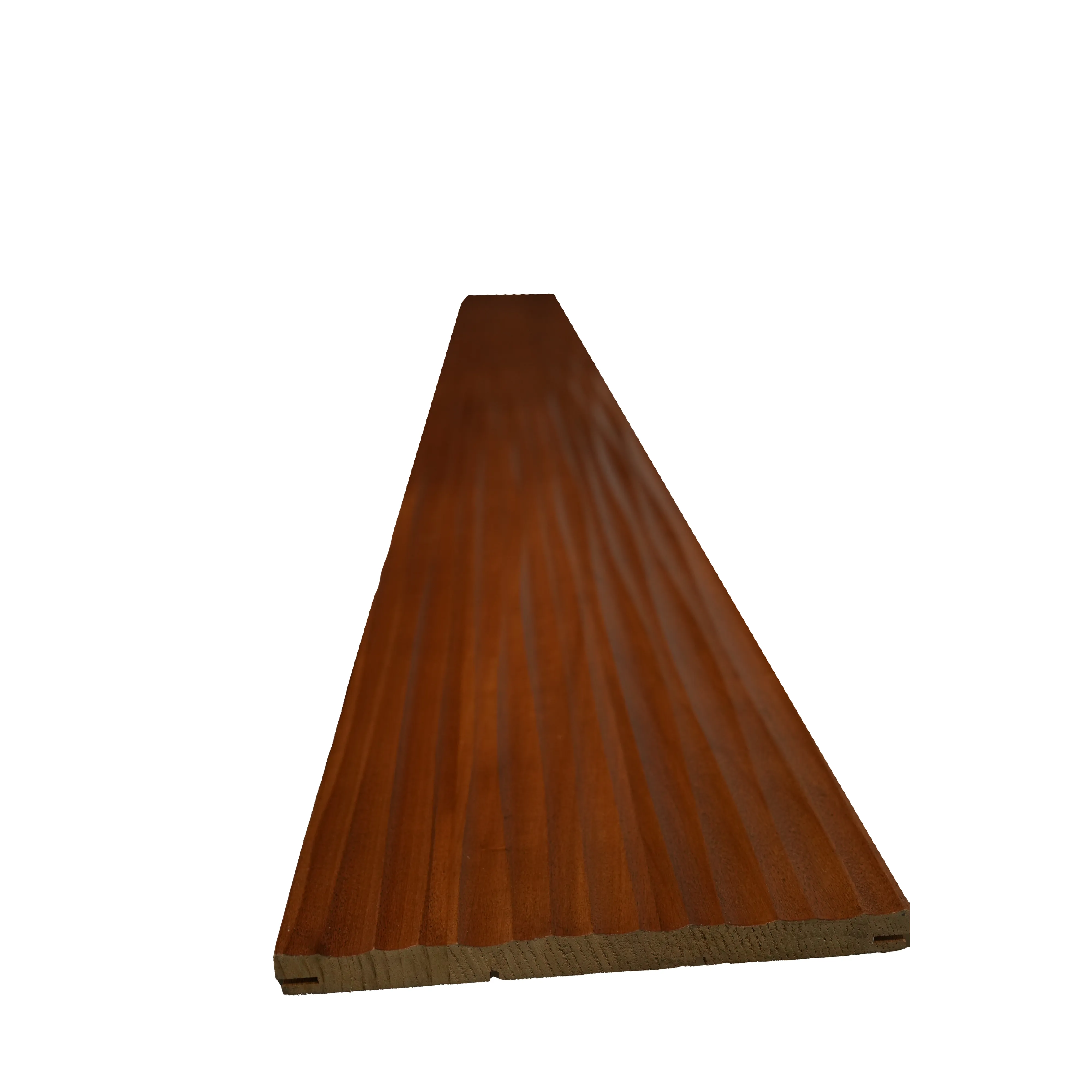 bingltd - 96" Long x 8" Wide Waves Wall Panel Carbonized Poplar Finished - 1 PC (WP-004-CP-UNF)