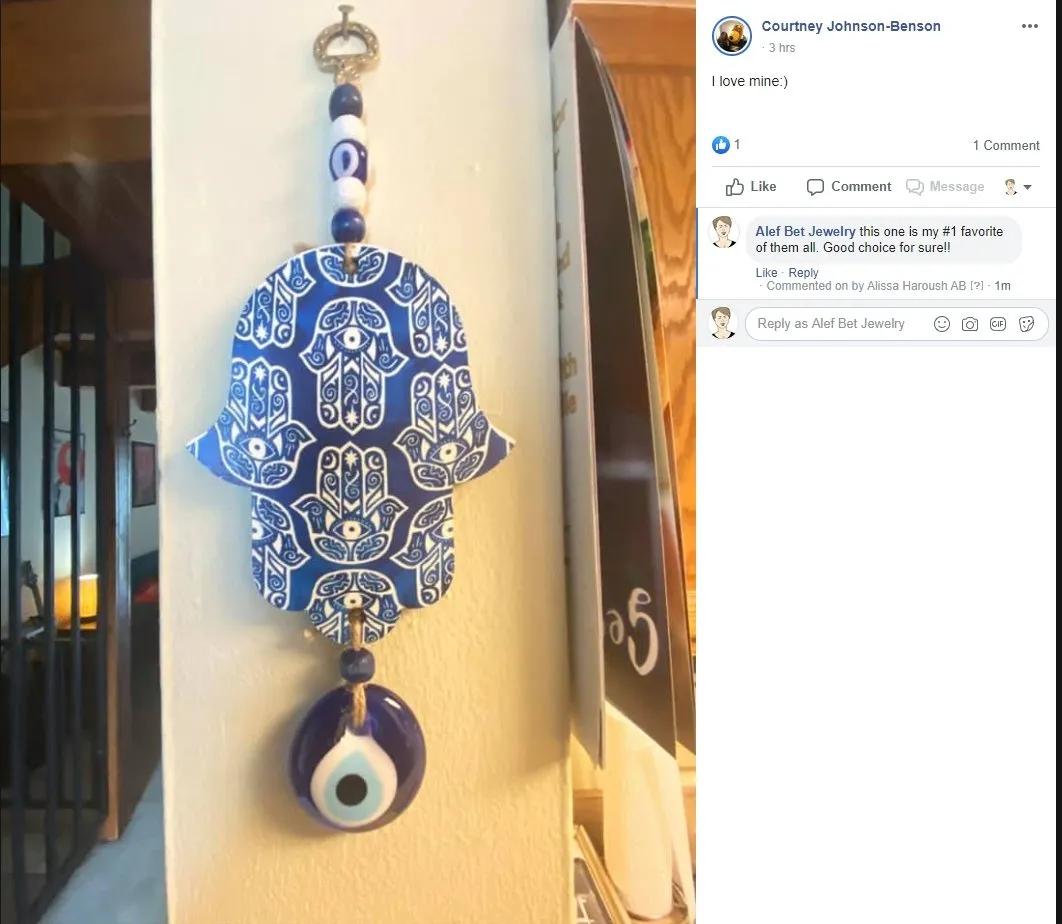 Blue Beautiful Hamsa Wall Hanging for Your Home