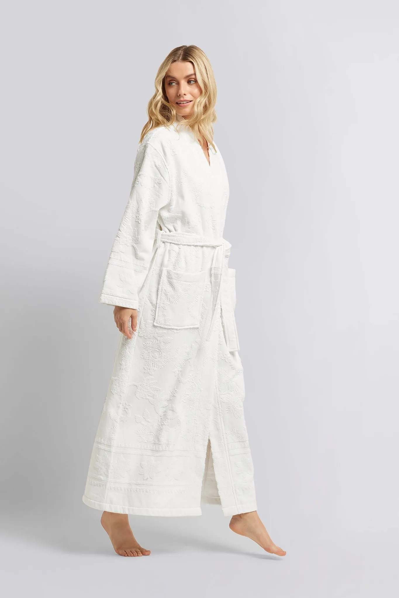 Bondi Towelling Robe - White