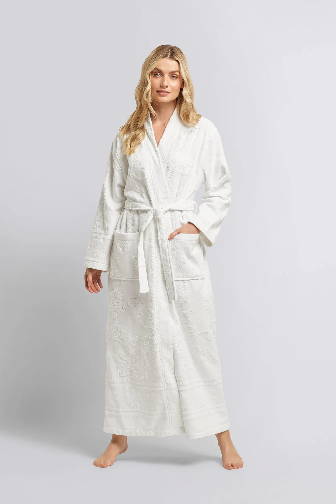 Bondi Towelling Robe - White