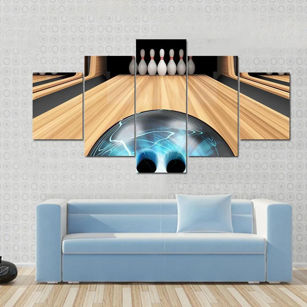 Bowling Ball Ready To Hit Canvas Wall Art