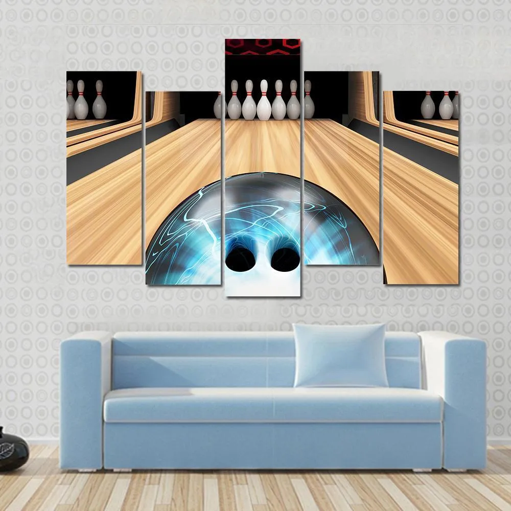 Bowling Ball Ready To Hit Canvas Wall Art