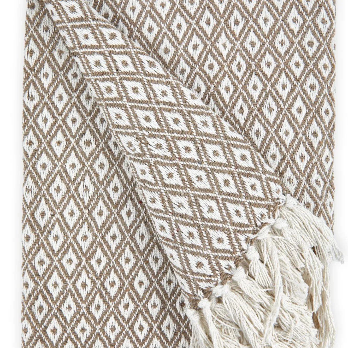 Casablanca Taupe 100% Cotton Throw