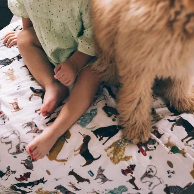 Cotton Muslin Quilted Throw - Woof