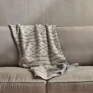 Cotton Throw - Monochrome - Diamond Design