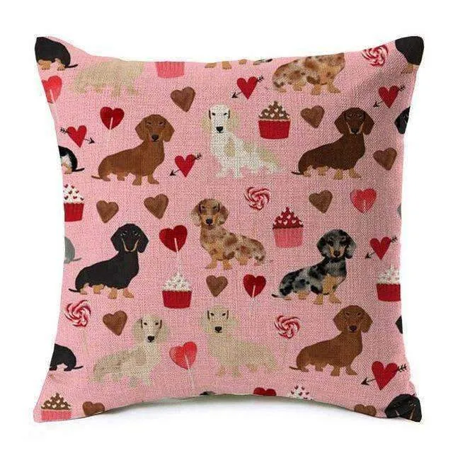 Dachshund Sweet Treats Throw Cushion