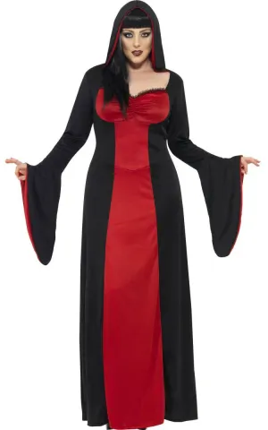 Dark Temptress Womens Hooded Plus Size Costume Robe