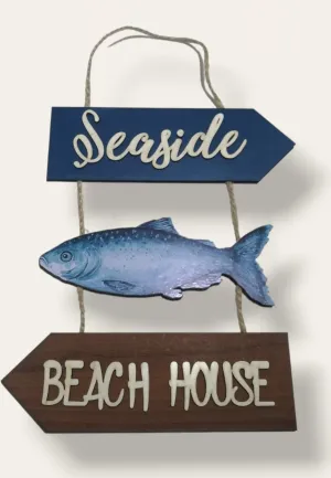 Decorative beach wooden wall art