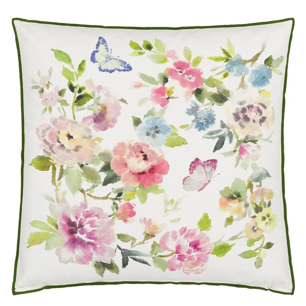 Designers Guild Fiore D'acqua Peony Coton Decorative Pillow