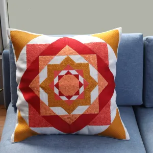 Geometric Multicolor Embroidered Cushion Cover (Pack of 1 Piece)