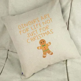 Gingers Are For Life Linen Square Cushion