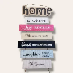 HOME Wooden strips wall art