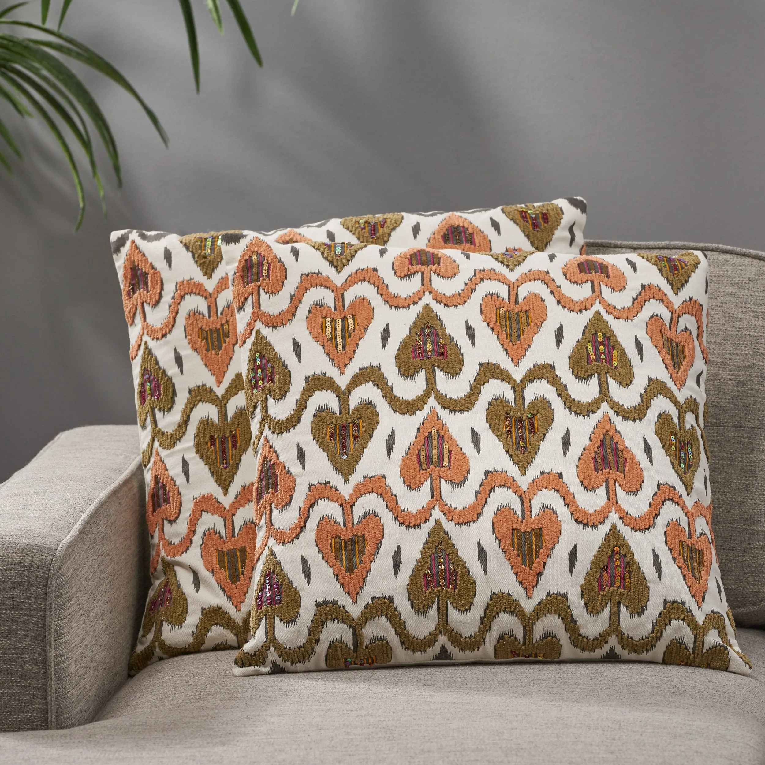 Maurice Boho Cotton Throw Pillow