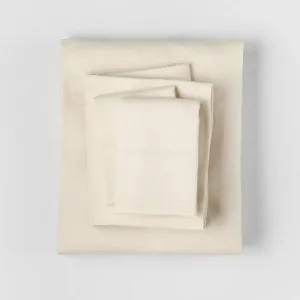 New - Full Linen Blend Sheet Set Natural - Casaluna