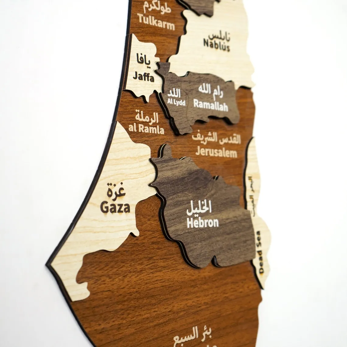 Palestine Wooden Wall Map Islamic Wall Art Decor