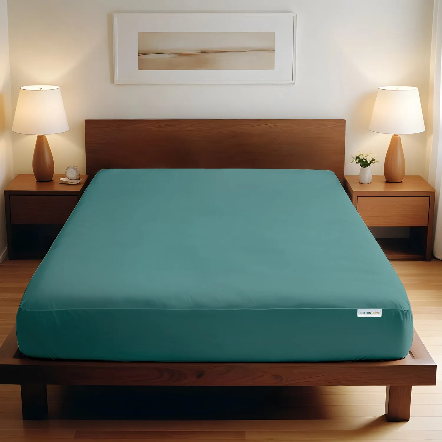 Premium Quality Super Soft Teal Fitted sheet 120x200 25 cm with Deep Pockets