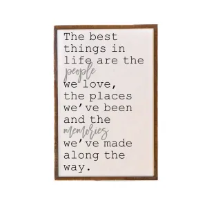 The Best Things In Life Wooden Wall Hanging