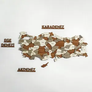 Turkiye Wooden Wall Map Islamic Wall Art Decor